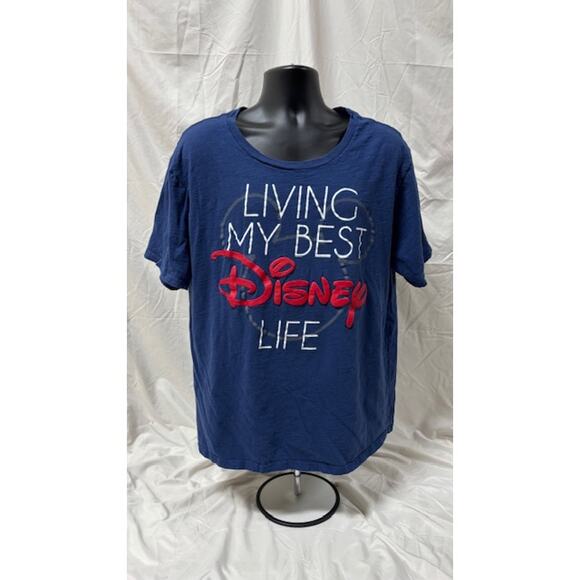 Disney Other - Sz 2XL Disney Official Merch Navy Blue Living My Best Disney Life Men's Shirt